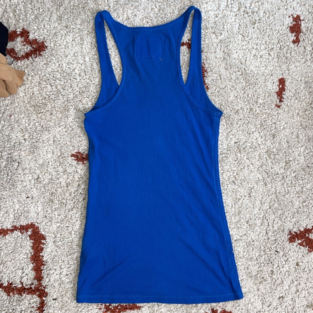A&F- 3 LONG Style Racerback Tanks- Sz Lrg- Pink/Navy/Royal Blue-*Flawed* - Picture 5 of 16